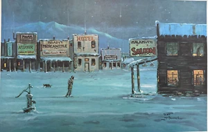 Scott McDaniel Limited Edition Print Alaska Town Double Signed & Numbered 39/300 - Picture 1 of 16
