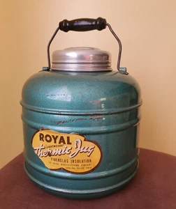Antique 1950's Royal thermic jug fiberglass insulation original ceramic - Picture 1 of 5