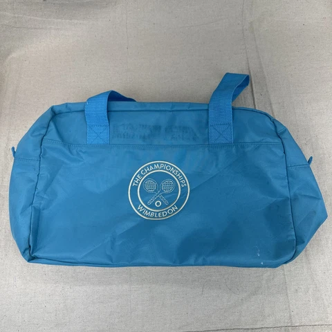 WIMBLEDON TENNIS THE CHAMPIONSHIPS CANVAS BRIGHT BLUE TOTE BAG Cover