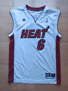 LeBron James Miami Heat Adidas NBA Jersey Trikot white weiß Sz. S