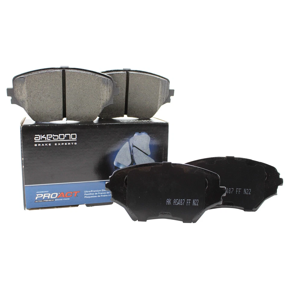 Juego de pastillas de freno de disco cerámicas delanteras Akebono ProAct ACT862 para Toyota RAV4 2001-2005 Foto 1 de 4
