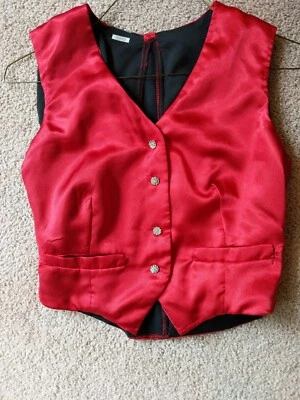 Hermoso Chaleco Rojo Sillín Talla 10 Foto 1 de 4