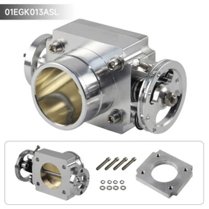 Universal Aluminum Silver 60mm Bore Diameter Intake Manifold Throttle Body - Picture 1 of 9