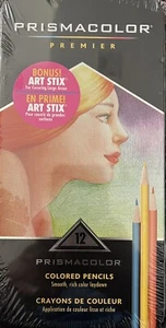 Prismacolor Premier Colored Pencil New 12 Pack W Art Stick - Picture 1 of 4