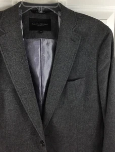 Banana Republic Sport Coat Mens 40R Tailored Fit Gray Surgeon Cuff Cotton Jacket - Picture 1 of 11