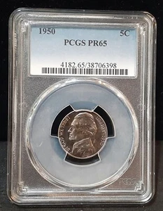 1950 JEFFERSON NICKEL - PCGS PR65 - 6398 - Picture 1 of 2