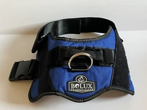 BOLUX Hundegeschirr Griff blau schwarz groß ohne Zug reflektierendes Halsband verstellbar - Bild 1 von 5