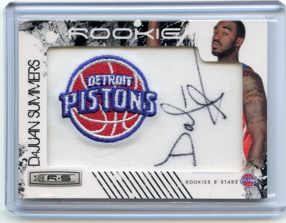 2009-10 ROOKIES & STARS #160 DAJUAN SUMMERS AUTOGRAPH PATCH RC #317/378, PISTONS - Image 1 of 1