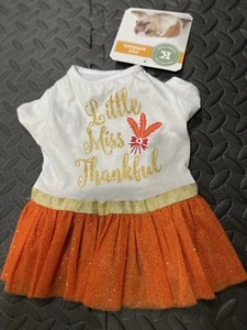 NWT Little Miss Thankful Thanksgiving Dog Dress SMALL Kensington Kennel Club - Picture 1 of 5