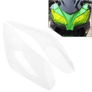 Clear Headlight Guard Shield Screen Cover Fit Kawasaki Ninja250 300 Versys 650 - Picture 1 of 10