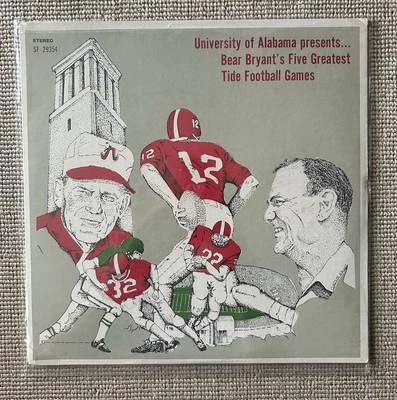 University of Alabama - Bear Bryant’s Five Greatest - Vinyl Record MINT / SEALED - Image 1 of 2