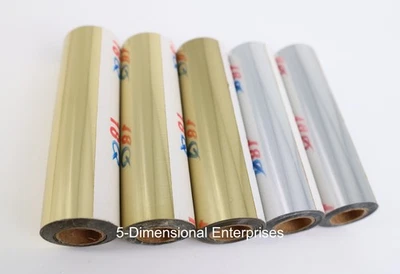 Lote de 5 rolos de carimbo Howard Hot Foil 3” - 3x 18Q OURO 2x 19Q PRATA Kingsley - Imagem 1 de 3