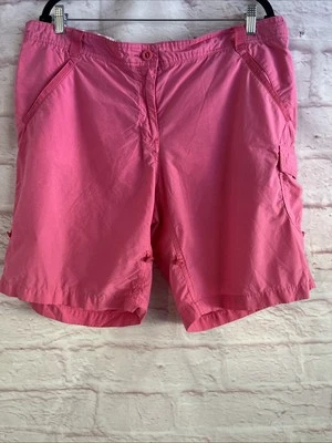 Pantalones Cortos Lands’ End Mujer Carga Elásticos Rosa Enrollables 5 Bolsillos Playa Caminar Foto 1 de 4