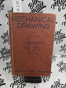 Vintage 1940 Mechanical Drawing by French  Hardcover Book - Picture 1 of 11