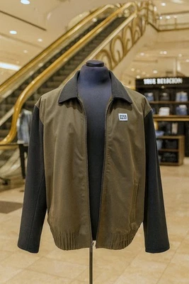 Chaqueta de algodón True Religion para hombre oliva y negro con parte inferior elástica y mangas 3XL Foto 1 de 4