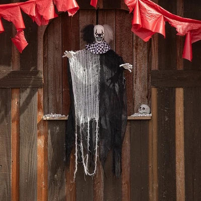 Disfraces Morris 4 pies colgantes animados decoración de payaso blanco y negro - gris Foto 1 de 4