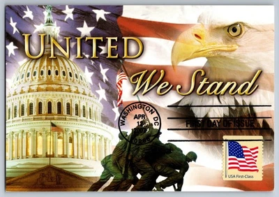 #4131 US Flag Coil FDC Maxi Card - Image 1 of 2