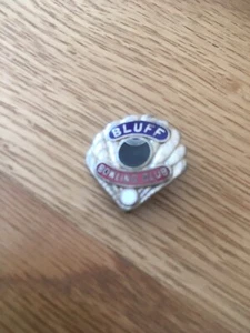BLUFF BC NEW ZEALAND 1940s ENAMEL BOWLING BADGE VGC BY MAYER - Picture 1 of 2