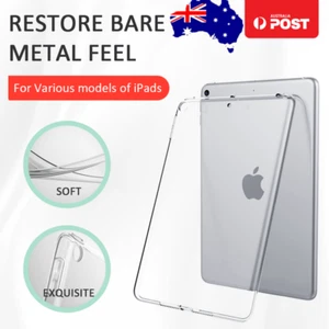 Clear Soft Case Cover TPU Silicone Back Cover for iPad Air 2 A1566 A1567 AU Ship - Picture 1 of 4