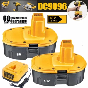 2Pack 18 Volt P Battery & Charger for DeWalt DC9096-2 DC9098 DC9099 DW9096 - Picture 1 of 17
