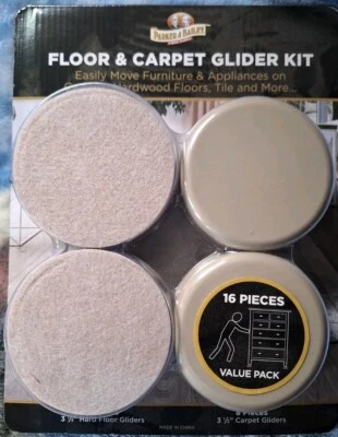 16 Pack Soft Furniture Mover Sliders 2-1/2" Hardwood & Tile Pads - Image 1 of 2