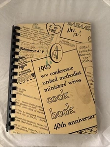 1985 United Methodist Ministers’ Wives Cookbook 40th Anniversary WV Conference - Picture 1 of 8