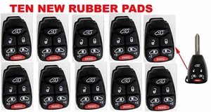 10 LOT New RUBBER PAD Replacement Remote 6BTN Fob Jeep Dodge Chrylser M3N5WY72XX - Picture 1 of 1