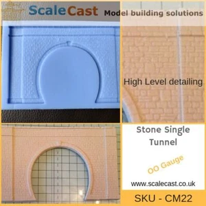 CM22 Einzeltunnel Spur O Gießform - Modelleisenbahn Landschaft Gießform - Bild 1 von 4