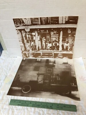 2 Vintage Coca Cola Advertising 11" x 14" Poster Photos Texaco Gas Pump Old Gold - Image 1 of 4