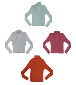 Hooked Up Ribbed Knit Turtleneck Sweater Long Sleeve Juniors Top NWT - Picture 1 of 6