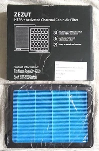 Filtro de aire de cabina ZEZUT A09 para Nissan Rogue 2014-2020 Sport 2017-2022 Qashqai - Imagen 1 de 6