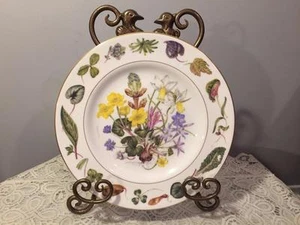 ROYAL WORCESTER HORTICULTURAL SOCIETY 9" PLATE "SPRING FLOWERS" #5 SIGNED - Picture 1 of 5
