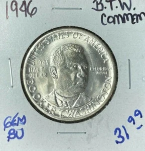 1946 B.T.W medio dólar conmemorativo de plata ~ gema/bu ~ hermosa moneda~ - Imagen 1 de 2