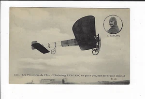 French Early Les Plonnters de I'Air L'Aviateur Leblanc Airplane Postcard p2078 - Picture 1 of 2