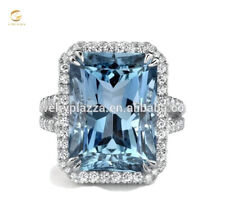 Diamond Ring, Aqua Blue 3.5CT simulated Diamond solitaire Ring -Size-7 AU-O