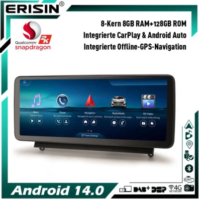 12.3" 128GB Android 14 Autoradio DAB+ BT CarPlay Für Mercedes Benz C Klasse W204 - Bild 1 von 4