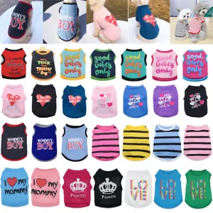 Sommerkleidung Für Kleine Hunde Katzen Welpen T-Shirt Kostüm Sportweste C8 - Bild 1 von 91