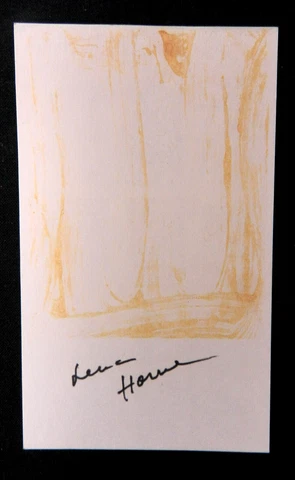 Lena Horne Signed Autograph Index Card Cover