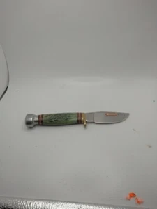 Steel Warrior Green Handle Knife 440 Stainless Steel fixed Blade W/Sheath - Picture 1 of 14