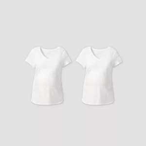 Isabel Maternity by Ingrid & Isabel weiß XXL V-Ausschnitt Shirt 2er Pack Paket - Bild 1 von 2
