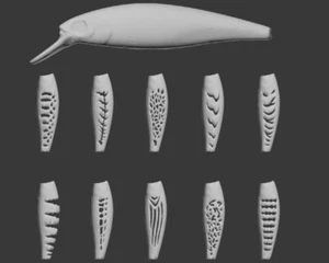 wLure Hard Plastic 3D Stencil for Fishing Lure Jerkbait Blank Body UPM762 - Picture 1 of 5