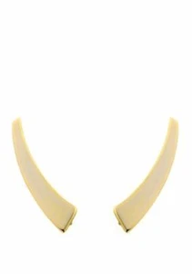 Silverworks Gelbgold Sterlingsilber flache geschwungene Krabbel Ohrringe - Bild 1 von 2