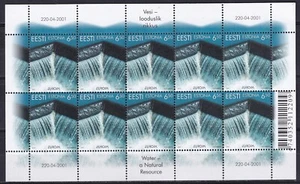 Estonia 2001 Yvert #385 Mini sheet Europe CEPT MNH VF - Picture 1 of 1