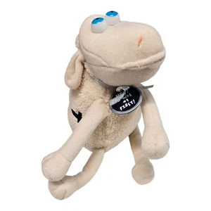 Y2K 2000 #1 Serta Mattress Counting Sheep Lamb Stuffed Animal Silver Bow Tags - Picture 1 of 6