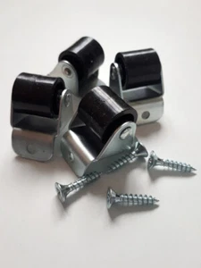 8 ruedas rígidas de nailon placa doblada fija ruedas camas muebles 14 mm de diámetro - Imagen 1 de 5