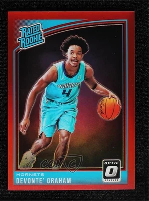 2018-19 Panini Donruss Optic Rated Red Prizm /99 Devonte' Graham #189 Rookie RC - Image 1 of 2