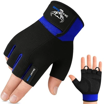 BEAST RAGE Half Finger Workout Gloves for Men & Women - Anti-Slip Gym Gear - Image 1 of 4