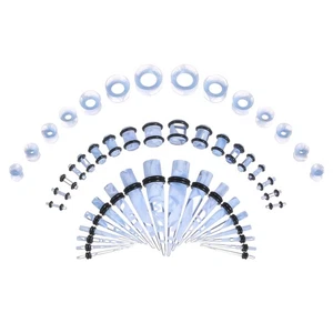 50 Stück Ohr Stretching Set 14G-00G Acryl Messgeräte, Plugs Expander Body Piercing - Bild 1 von 7