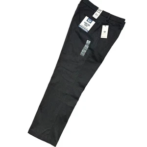 Dockers Signature khaki Baumwolle Stretch Hose 40" x30" gerade Passform dunkelgrau Neu mit Etikett - Bild 1 von 4
