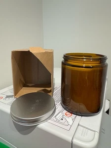 Amber Glass Jar Candle, Soy Wax, Pack Of 2 cheapest online - Picture 1 of 2